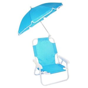 Blue Baby Beach Chair With Umbrella