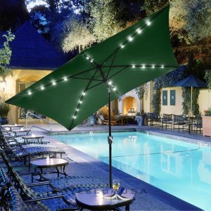 Rectangle Outdoor Patio Umbrella 10×6.5ft by Yescom