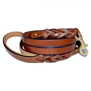 Soft Touch Collars Braided Leather Dog Leash