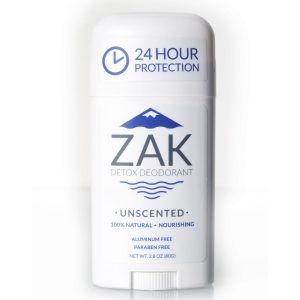 Zak Detox Fragrance Free All Natural Deodorant