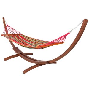 Best Choice Products Wooden Curved Arc Hammock Stand