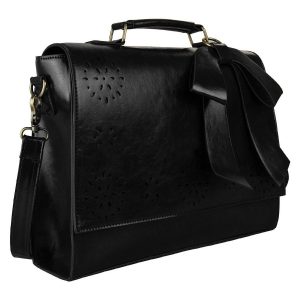 Ecosusi Large Vintage Messenger Bag Black For Women