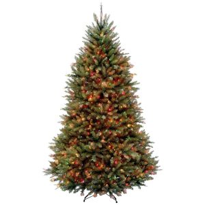 National Tree Multi Lights Dunhill Fir Hinged Tree