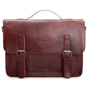 Zebella Vintage Pu Leather Laptop Messenger Bag For Men