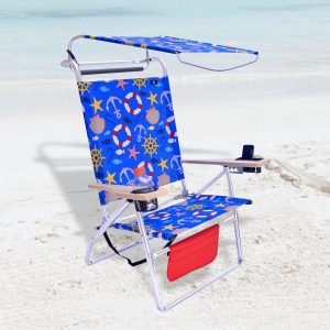 BeachMall Deluxe Beach Chair with Canopy