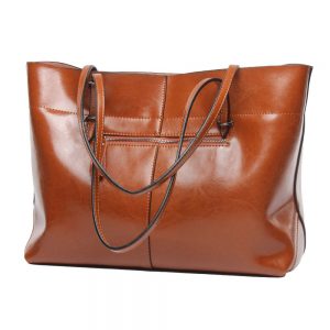 Covelin Leather Laptop Bag For Women