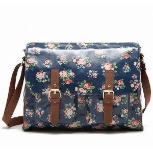 Kenox Vintage Laminated Canvas Messenger Bag For Women