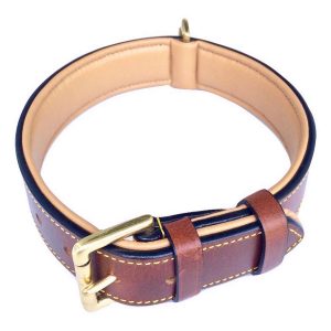 Soft Touch Luxury Real Leather Padded Dog Collar